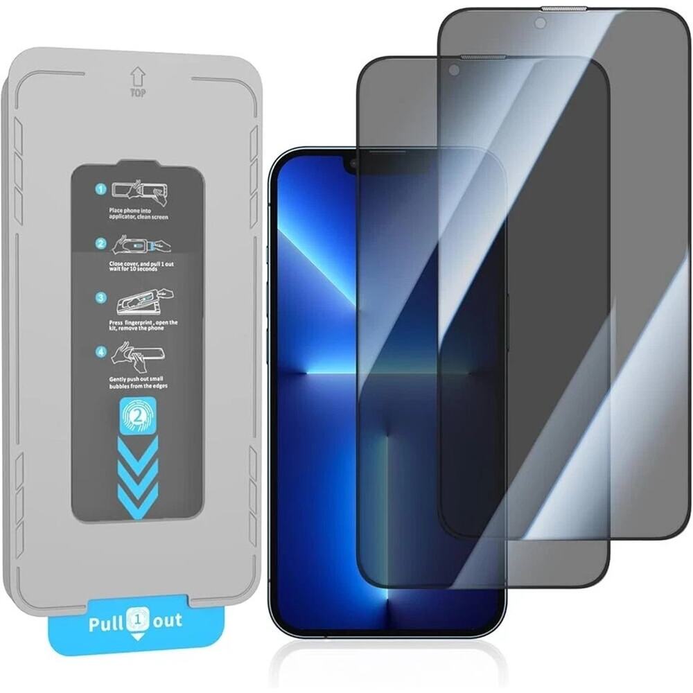 Privacy Screen Tempered Glass Screen Protector -High Def for iPhone 13 Pro Max - Picture 5 of 5